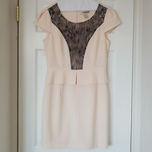 Cream Peplum Dress